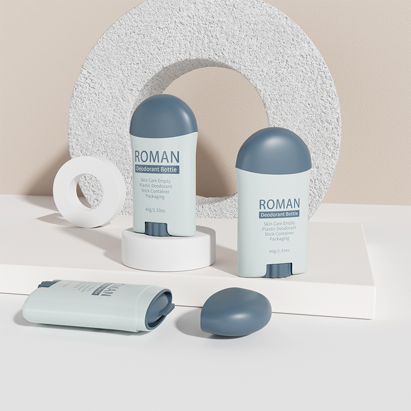 Пластиковая полипропиленовая косметическая трафаретная печать, закручивающаяся белая 40 г, тюбик-контейнер для палочек, матовый дезодорант, рулон на бутылке