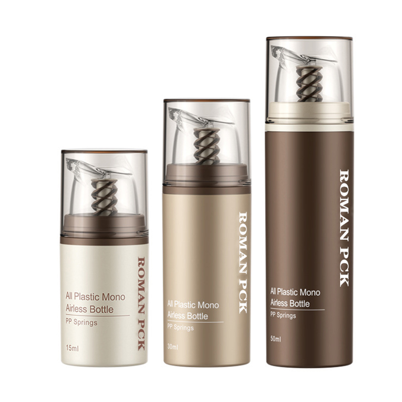 Коричневый пластиковый безвоздушный косметический крем, прозрачная бутылка с насосом, дозатор для ухода за кожей, контейнер для макияжа для крем-геля, лосьона Коричневый пластиковый безвоздушный косметический крем, прозрачная бутылка с насосом, дозатор для ухода за кожей, контейнер для макияжа для крем-геля, лосьона