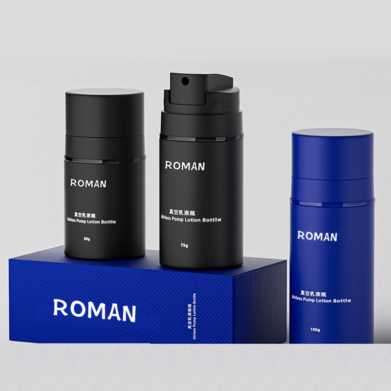 Матовая черная бутылка лосьона 15 мл 30 мл 50 мл 100 мл 120 мл 150 мл Безвоздушная бутылка с насосом для ухода за кожей для косметической упаковки
