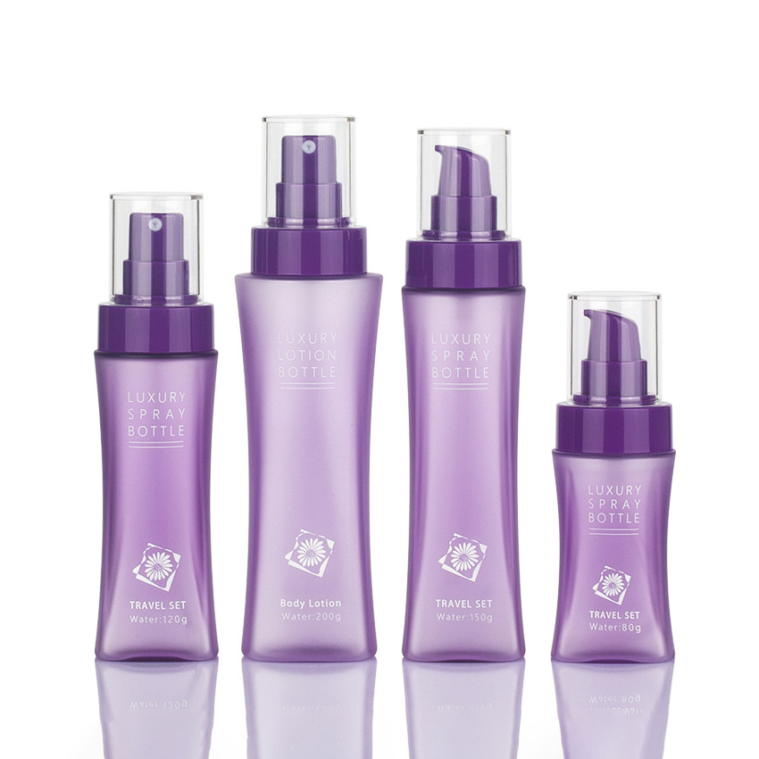 80 мл 120 мл 150 мл 200 мл Пластиковая дорожная бутылка для домашних животных в форме талии Взрывоопасная конструкция для лосьонов, тонера, воды - маленький размер, удобная бутылочка с распылителем
