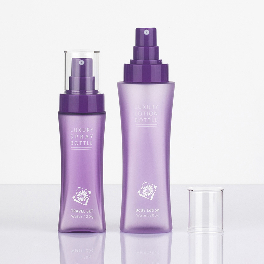 80 мл 120 мл 150 мл 200 мл Пластиковая дорожная бутылка для домашних животных в форме талии Взрывоопасная конструкция для лосьонов, тонера, воды - маленький размер, удобная бутылочка с распылителем