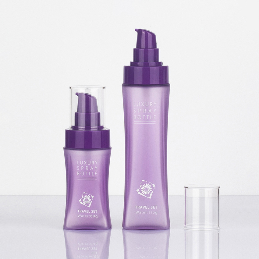 80 мл 120 мл 150 мл 200 мл Пластиковая дорожная бутылка для домашних животных в форме талии Взрывоопасная конструкция для лосьонов, тонера, воды - маленький размер, удобная бутылочка с распылителем