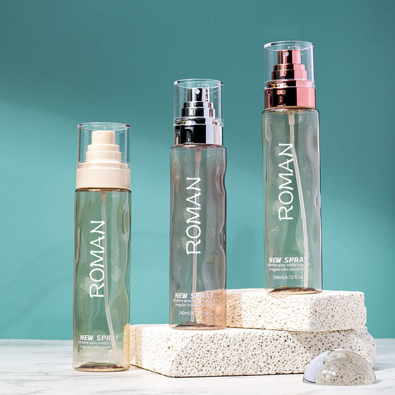 Прозрачные круглые косметические пластиковые флаконы с тонером-спрей, пустой лосьон для тела 100 мл, 120 мл с бутылкой с насосом для сыворотки золотого и серебряного цвета