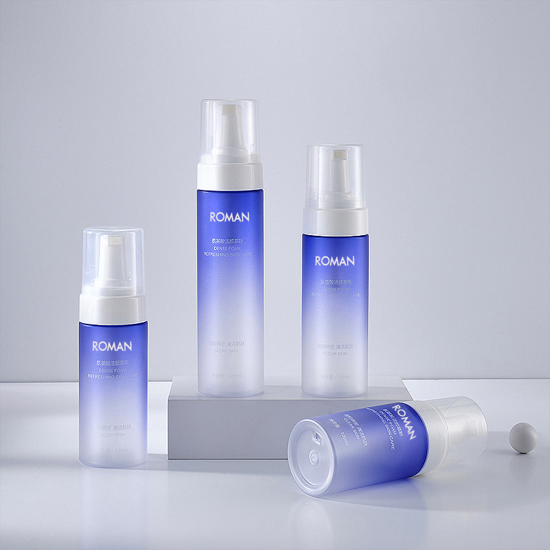 100 мл 120 мл 150 мл 200 мл ПЭТ градиент синего цвета пена дозатор жидкого мыла пенообразователь бутылка гель для душа бутылка для мытья рук принадлежности для ванной комнаты