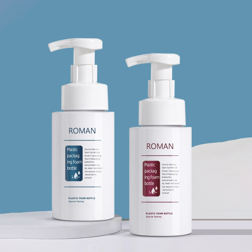 Пластиковое милое круглое дезинфицирующее средство для рук, очищающая пена, бутылка с насосом, 200 мл, 300 мл, 500 мл, размеры для очищающего средства для лица, упаковка шампуня