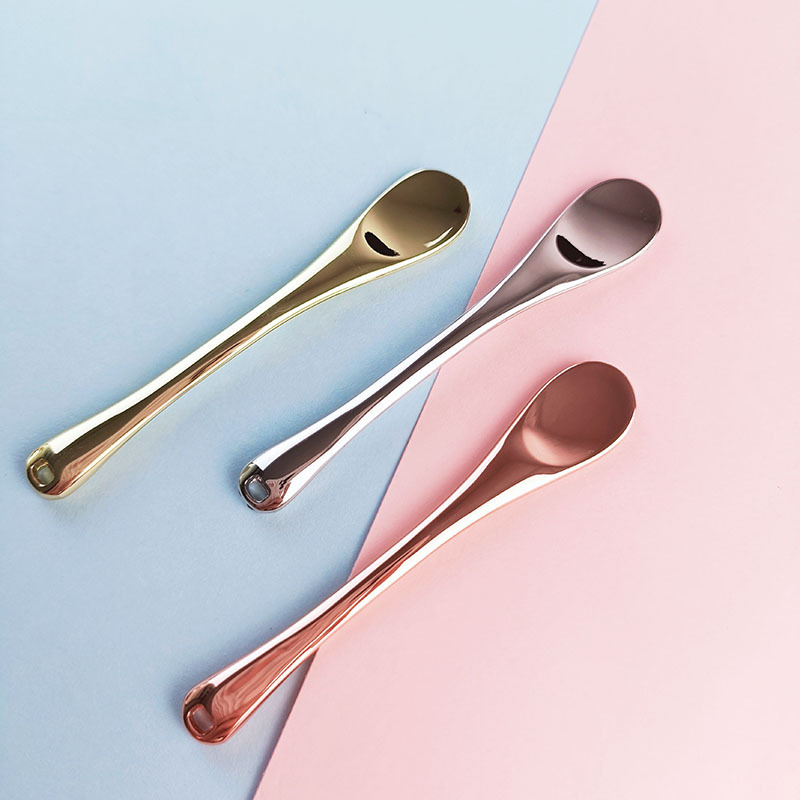 3 цвета многоразовая мини-металлическая ложка для крема для глаз из цинкового сплава, шпатель для макияжа для нанесения крема для глаз 3 цвета многоразовая мини-металлическая ложка для крема для глаз из цинкового сплава, шпатель для макияжа для нанесения крема для глаз