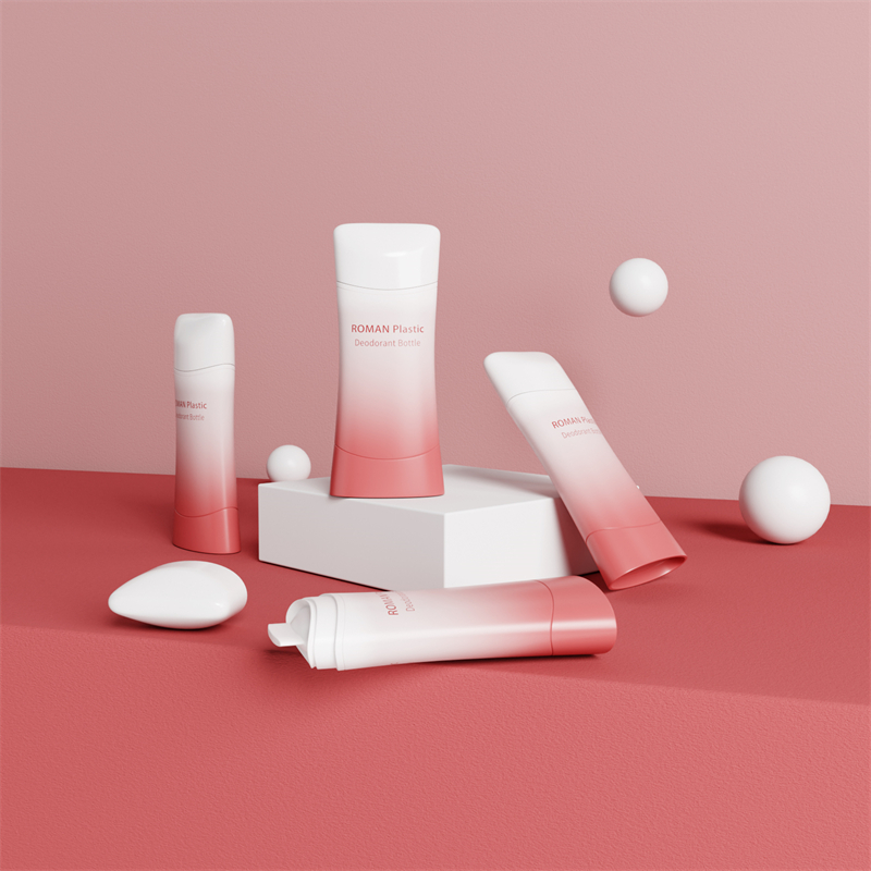 Косметическая прямая круглая бутылка дезодоранта с множественной емкостью и цветами