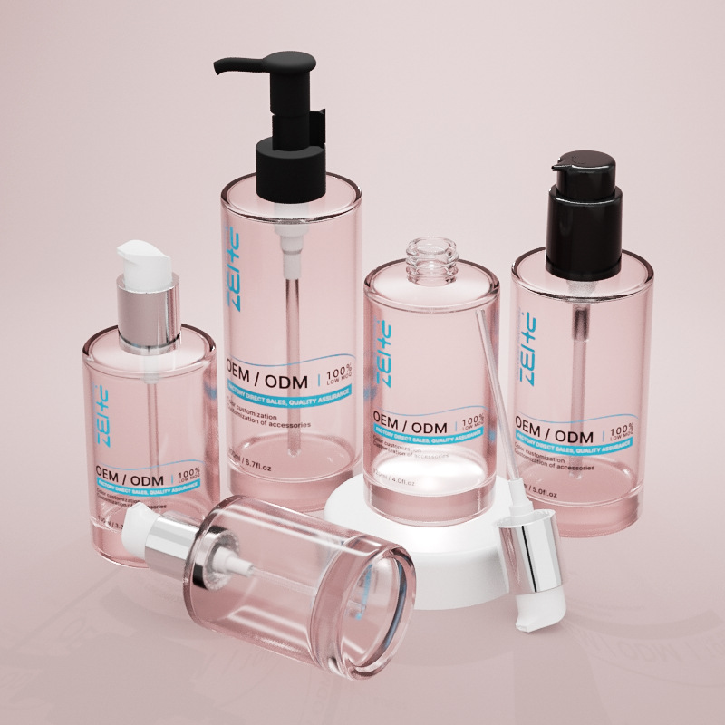 Стеклянная бутылочка для косметической сыворотки различной емкости с толстым дном Стеклянная бутылочка для косметической сыворотки различной емкости с толстым дном