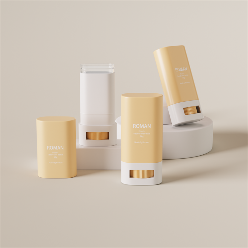 Пустой овальный пластиковый контейнер для дезодоранта для ухода за кожей, упаковочная бутылка