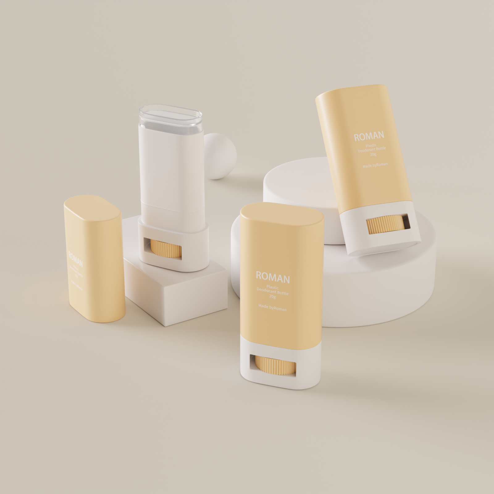 OEM Odm в форме талии, цвет упаковки с верхним наполнением, пустой закручивающийся пластиковый прозрачный твердый контейнер для дезодоранта