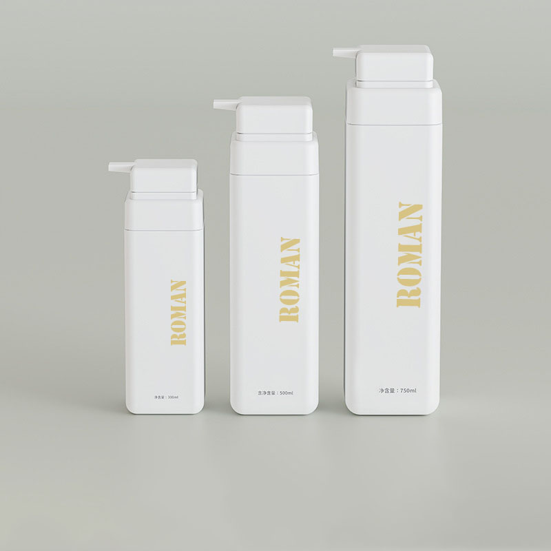 Роскошная пустая пластиковая бутылка для шампуня с маслом для тела 300 мл 500 мл 750 мл матовая бутылка с косметическим лосьоном для молочного геля для душа