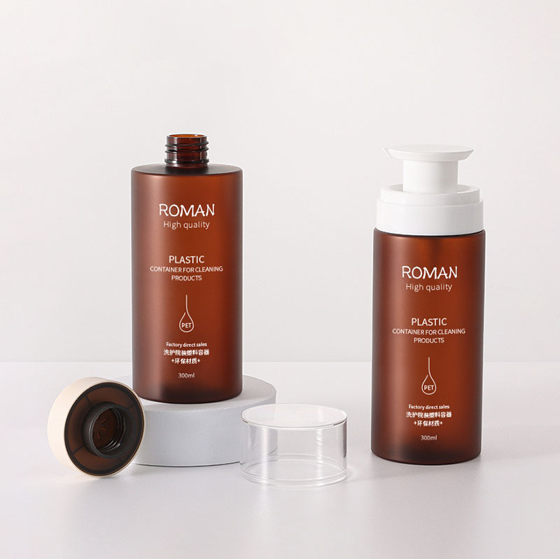 Пластиковые бутылки с дозатором-насосом, герметичный большой пустой прозрачный янтарный цилиндр многоразового использования для шампуней, кондиционеров для волос, лосьонов, масел