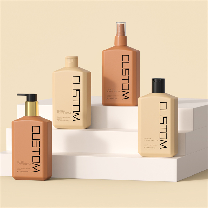 250 мл, 10 унций, матовые плоские косые плечи, лосьон для тела для рук, бутылки с насосом для ухода за кожей, детский шампунь, гели для душа, бутылка