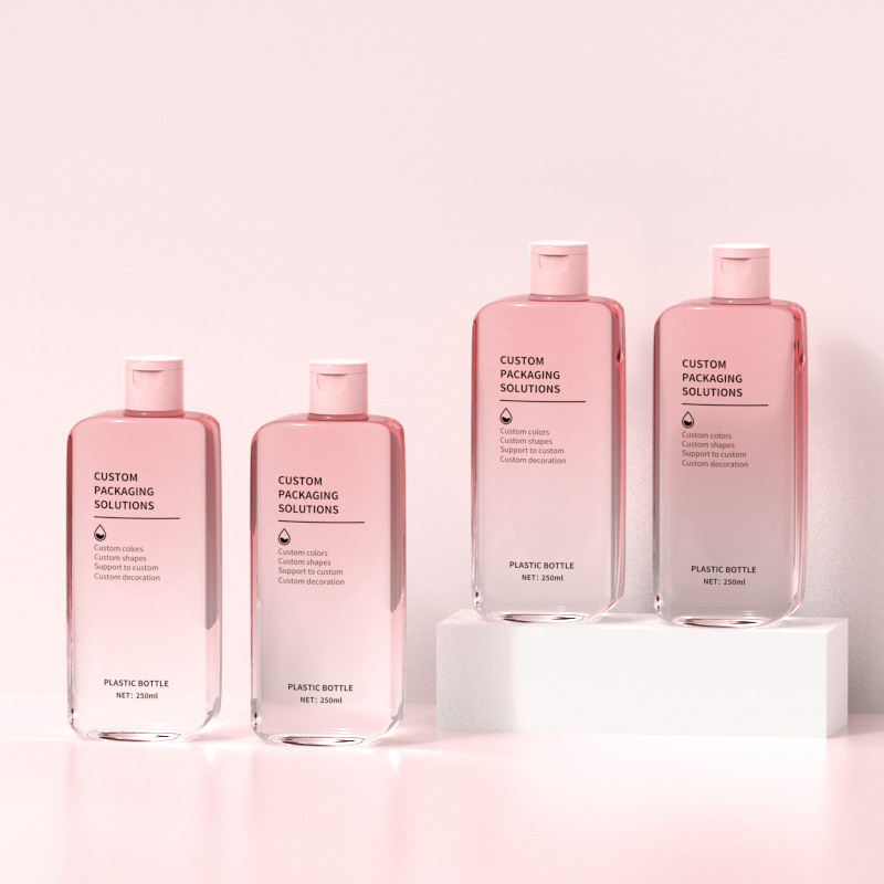 250 мл плоская увлажняющая массажная бутылка с кремом, очищающее средство для лица, контейнер для лосьона для тела, гель для душа, бутылка шампуня для солнцезащитного крема