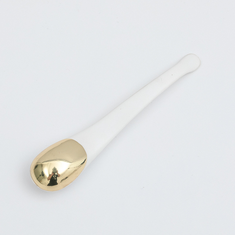 Золотой, серебряный косметический шпатель, высококачественная металлическая ложка для крема для лица и глаз, косметическая ложка для маски для лица Золотой, серебряный косметический шпатель, высококачественная металлическая ложка для крема для лица и глаз, косметическая ложка для маски для лица
